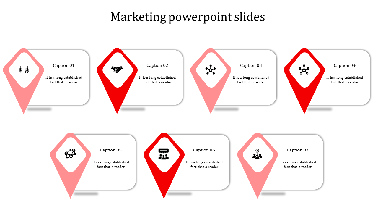 A Seven Node Marketing PowerPoint Presentation Slide 